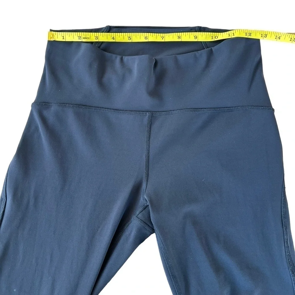 Lululemon Train Times Crop Leggingg 17” W6ADDS Black Mesh Women’s Size 8 GUC